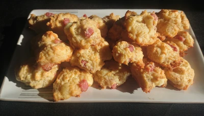 Cookies aux lardons et fromage