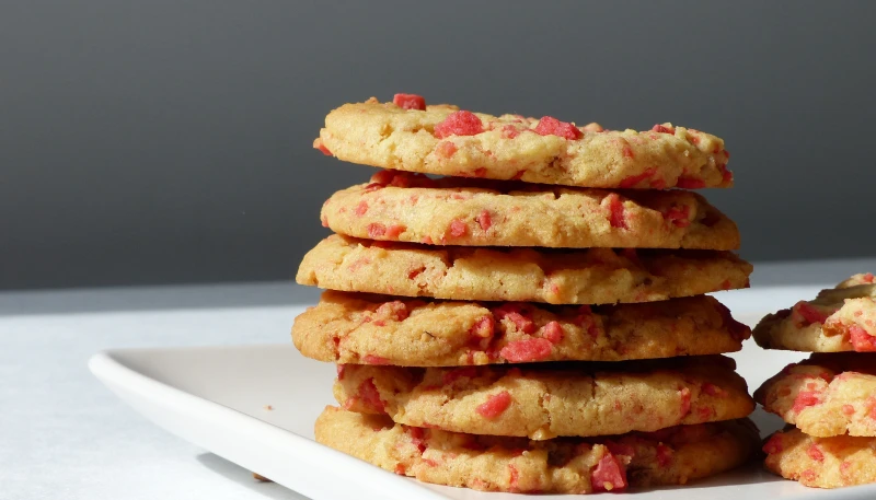Cookies aux pralines roses