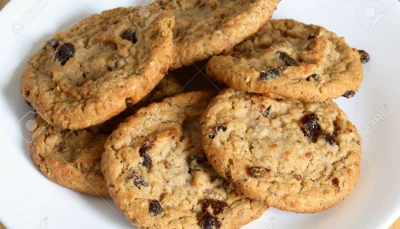 cookies aux raisins secs ( recette expresse)