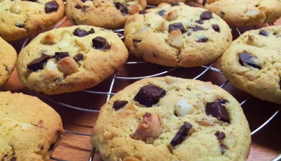 Cookies chocolat et noix de macadamia