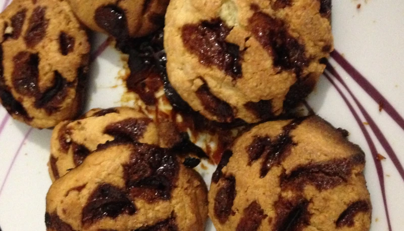 Cookies coeur et pépites caramel beurre salé