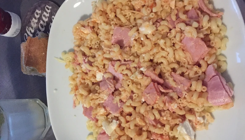 Coquillettes jambon chèvre