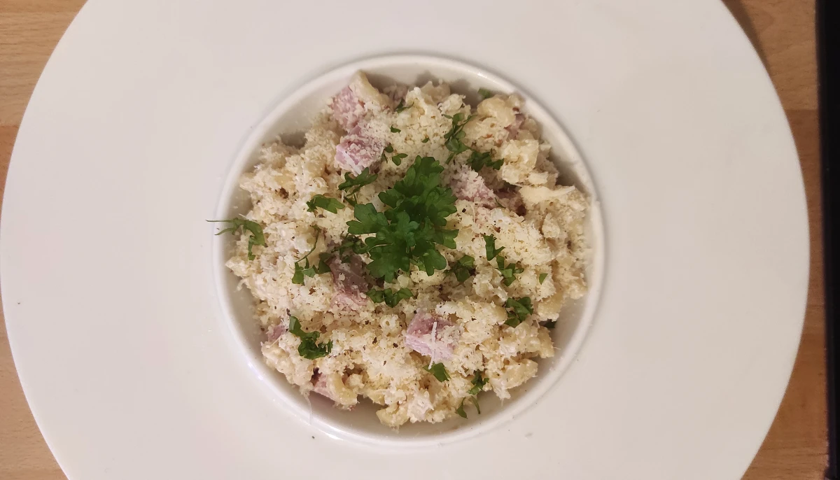 Coquillettes Mascarpone Moutarde Jambon