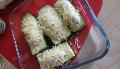 Cougette facie crème-lardon