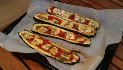 Courgette façon pizza