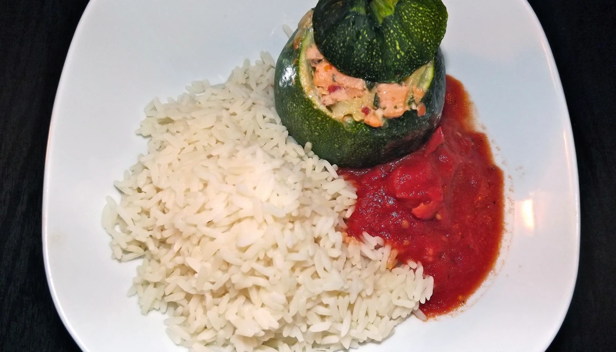 Courgette farcie au saumon