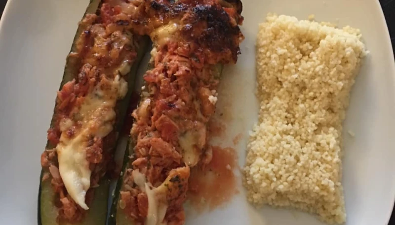 Courgette farcie au thon
