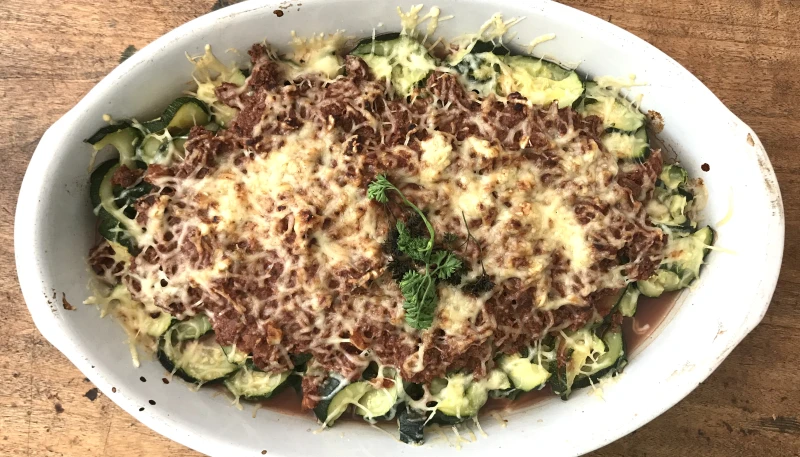 Courgettes à la bolognaise
