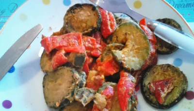 Courgettes et poivrons curry !