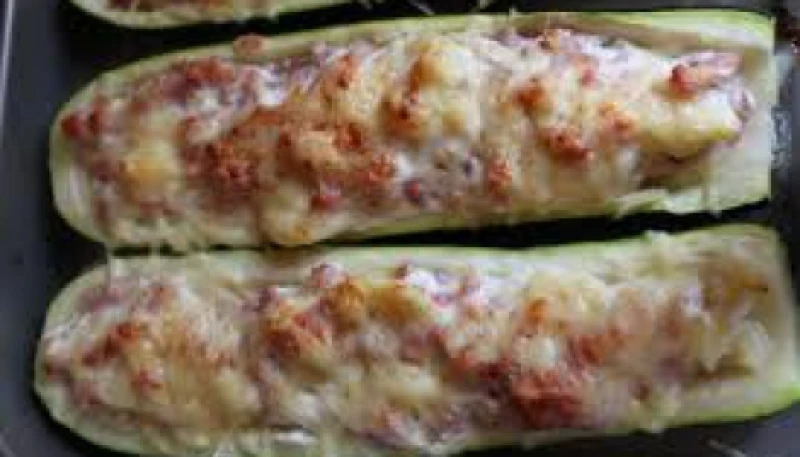 Courgettes fromage/lardon