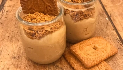 Crème dessert aux speculoos