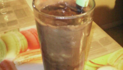 Crème Nesquick et morceau de banane