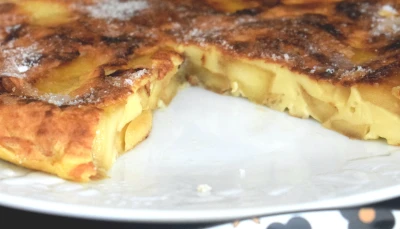 Crêpe épaisse aux pommes caramélisées ou Matefaim