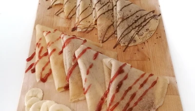 Crêpe sans lactose à l'eau gazeuse