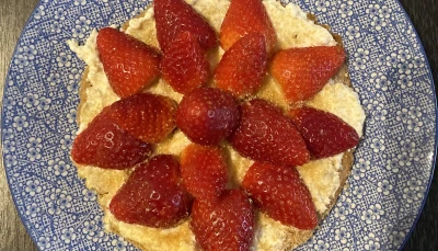 Crêpes à la ricotta et aux fraises