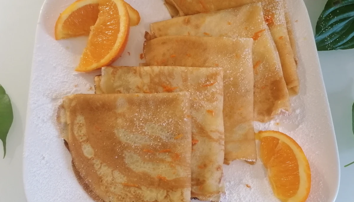 Crêpes sans lactose à l'orange