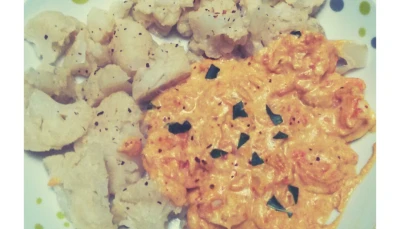 Crevettes curry coco