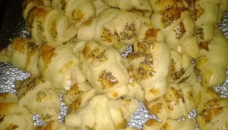 Croissants au saumon