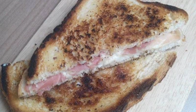 Croque-monsieur au Babybel et jambon de Parme