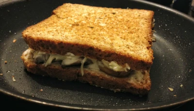 Croque monsieur aux champignons