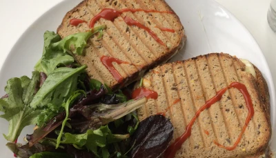 Croques monsieur gouda et pomme cuite