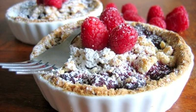 Crumble aux framboises