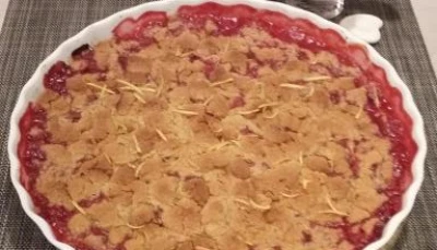 crumble aux fruits rouges ( recette express)