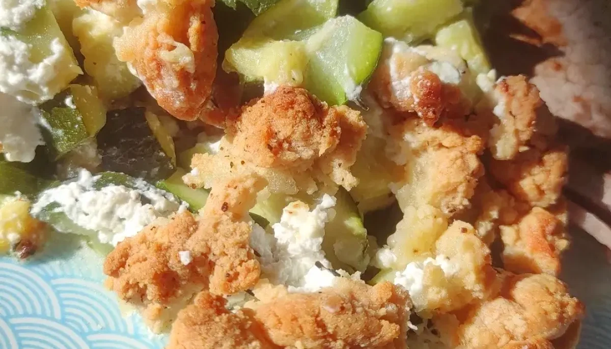 Crumble courgettes chèvre