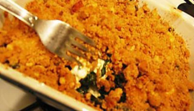 Crumble épinard - chevre