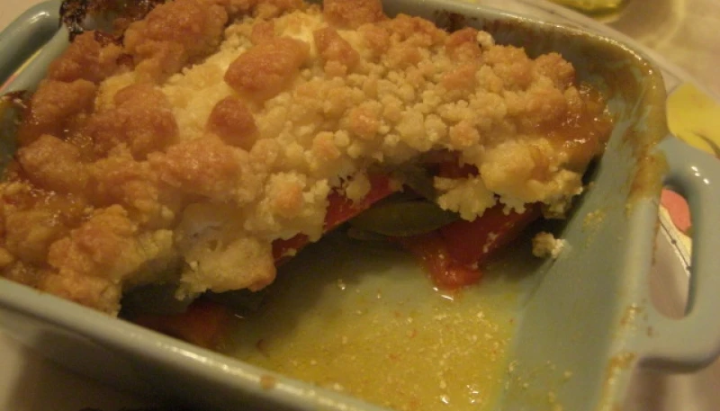 Crumble poivron-chevre