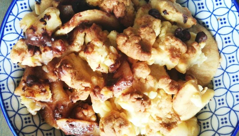 Crumble pomme - chocolat