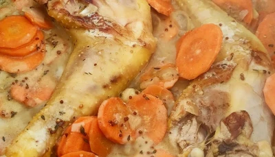 Cuisses de poulet sauce moutarde