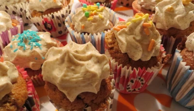 Cupcakes des poteaux des arts déco