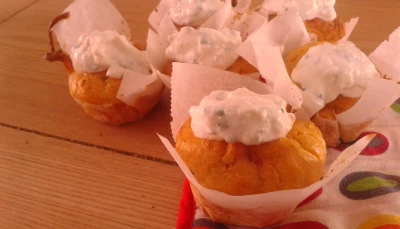 Cupcakes salés au reste de ratatouille et féta