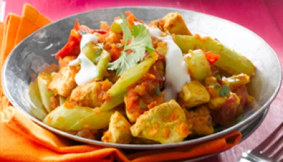 Curry aux deux légumes et poulet