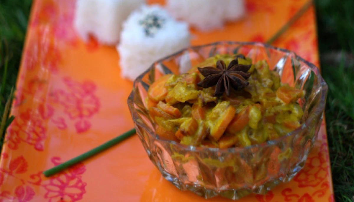 Curry carottes et noix de coco (Vegan)