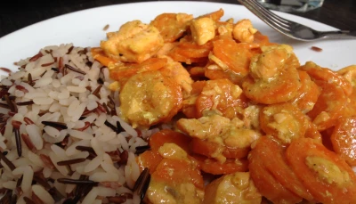 Curry Coco de saumon et carottes