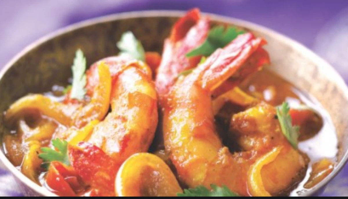 Curry de crevettes sucrées pimentées