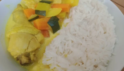 Curry de poulet et légumes d'automne