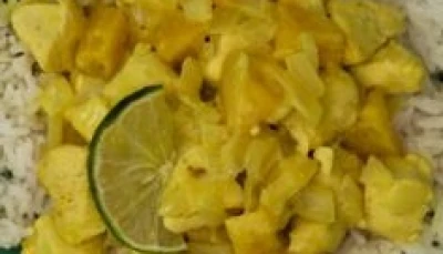 Curry de poulet pomme banane