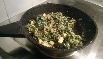 Curry de tofu aux épinards
