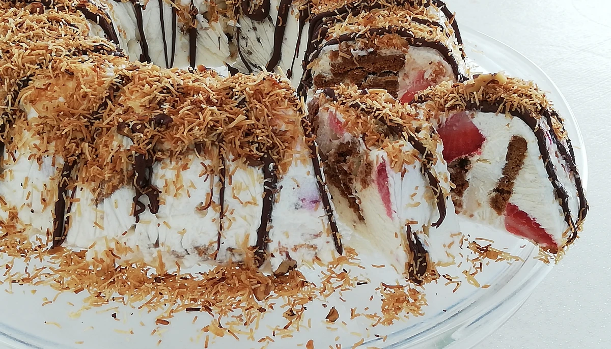 Dessert fraise speculoos déco kadayif aux noix