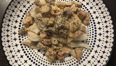 Dos de cabillaud à la sauce forestière