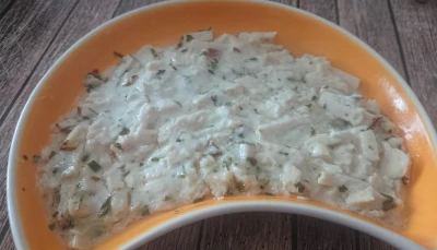 Emincé de poulet au fromage blanc