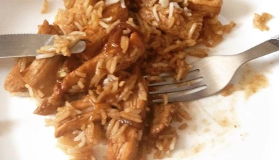 Émincés d'escalope de poulet sucré salé