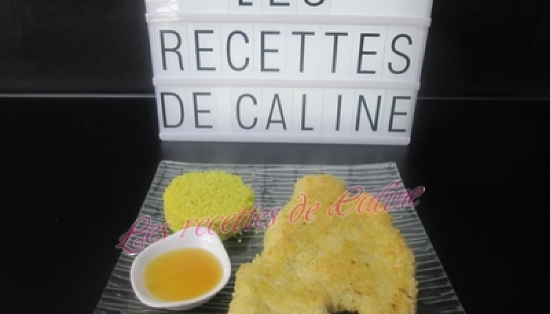 Escalope de poulet en croûte de couscous