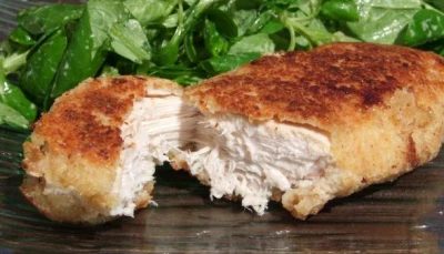 Escalopes de poulet panées