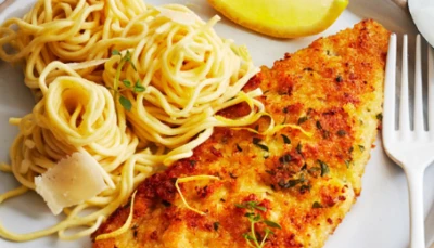 Escalopes de veau en panures d’herbes