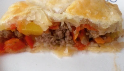 Feuilleté au bœuf et légumes d'été