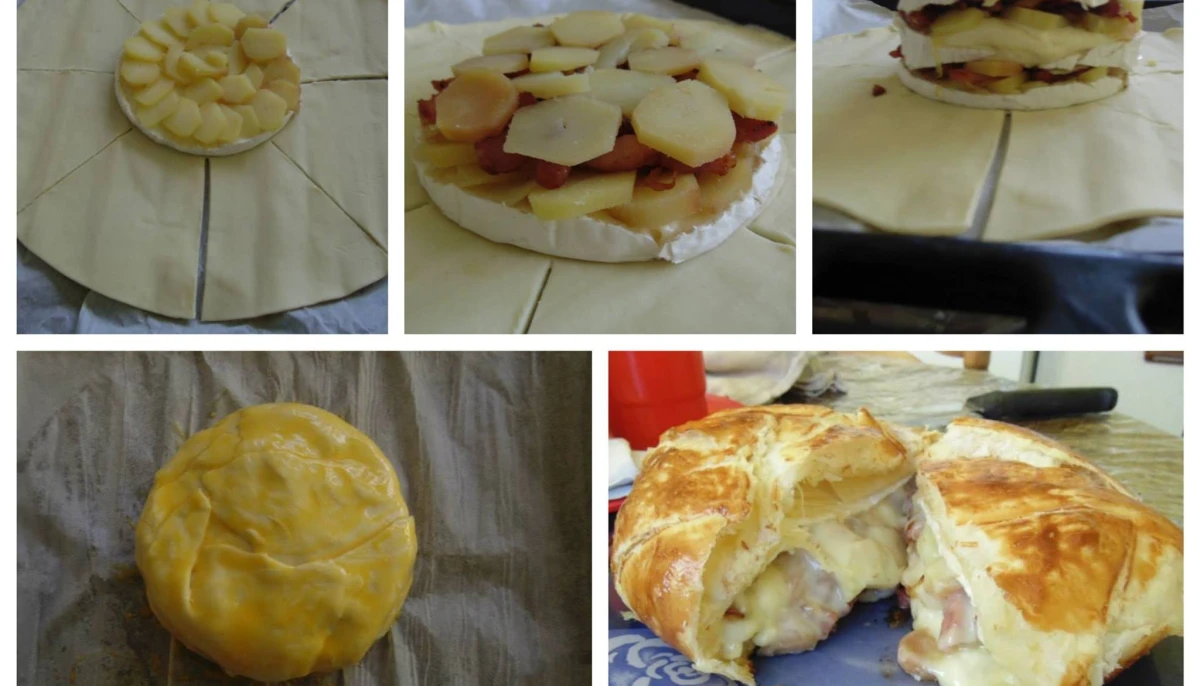 Feuilleté au Camembert, Lardons et Pommes de Terre
